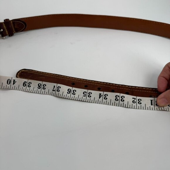 Johnston & Murphy Suede Brown Leather Mens Belt size 32 - Picture 4 of 4